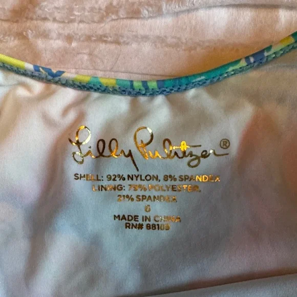 Lilly Pulitzer Kids Swim Dress One Piece - Vibrant Floral - Picture 2 of 4